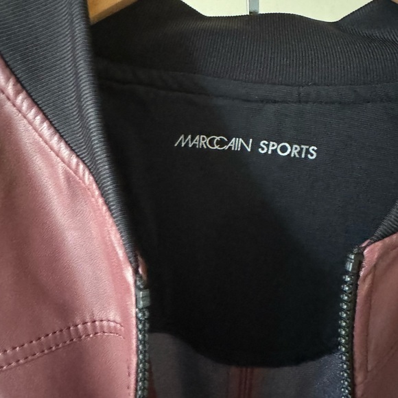 Marc Cain Sports Dress Faux Leather with Belt Burgundy Size N1 NWT - Picture 7 of 9